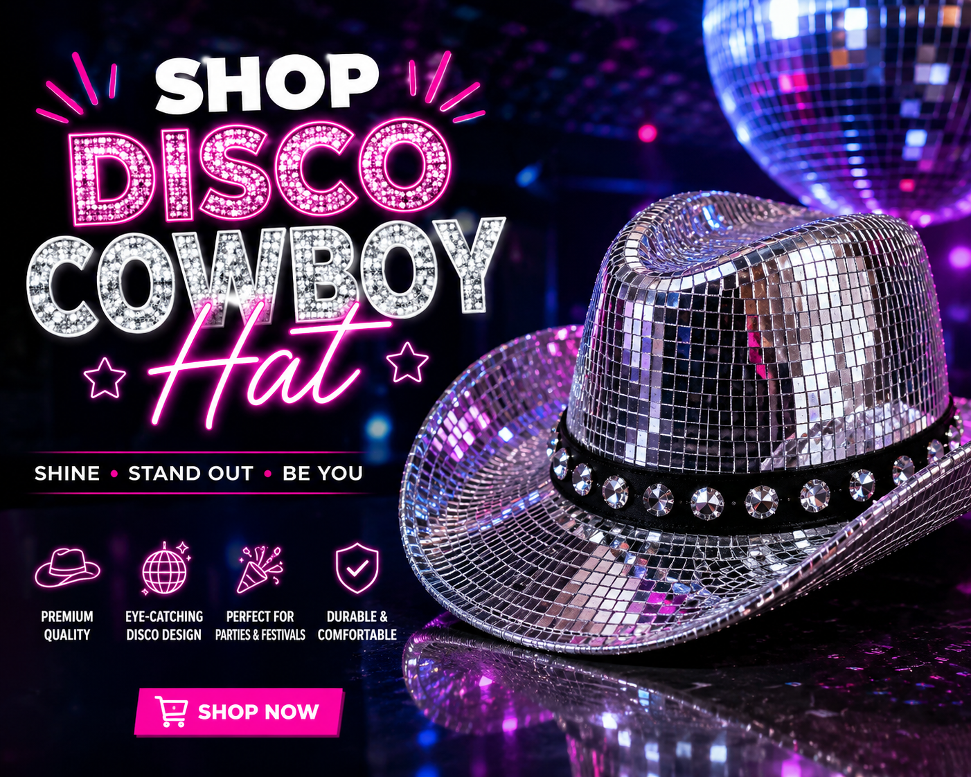 Shop Disco Cowboy Hat
